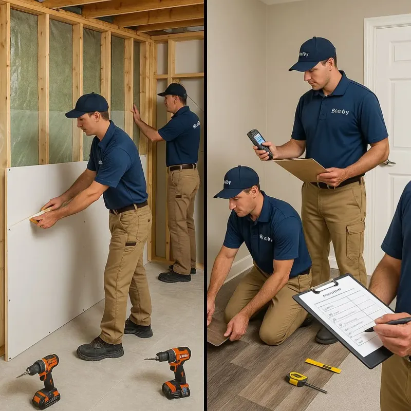 Repairs and Reconstruction process in East Northport, NY
